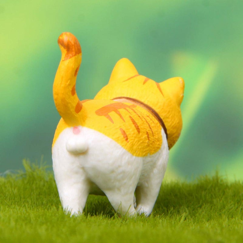 Halloluck 9 Pcs Cute Miniature Cat Figure Animal Cat Characters Decor Mini Figure Collection Decor, Cake Topper, Plant, Automobile Decoration,Landscape Scenes - Image 3